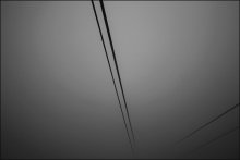 из серии daminimal industrial / Canon EOS350D, горы, туман, провода фуникулера