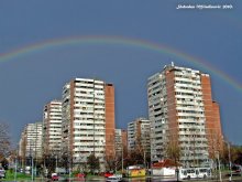 Rain day / Rainbow over Belgrade.