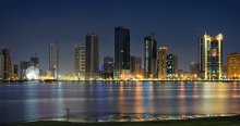 Ночной город / съемка ночного города в ОАЭ