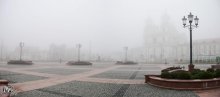 Мгла в центре / утро, туман, площадь Советская Гродно (весна 2010)