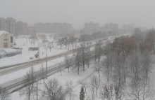 "Восток" зимой / М-н "Восток" снежным днём