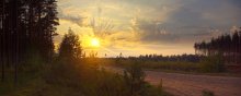 Заря над лесом / Панорама из двух кадров