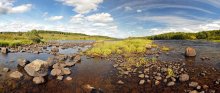 Устье северной реки / р.Кереть перед впадением в Белое море. Здесь же находится заброшенное одноименное поселение.