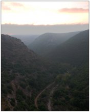 Утро в горах Галилеи / Когда  приехали в парк Горен и вышли на смотровую площадку , нам открылся такой вид.
