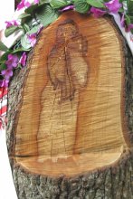 Богородица / Лик на срезе дерева