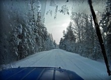 Зимой в дороге / еду на самой русской машине - уаз...