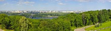 Там, на том берегу... / Киев, лето, левый берег... Панорама из 10 вертикальных кадров