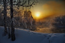 Звенит Струна Туманного Заката... / Закат на реке Миасс, Южный Урал, -28