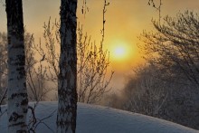 И Солнце В Стужу Как Бальзам... / Южный Урал, закат, январь, -28
