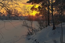 Нева без гранита / Берег Невы в январе