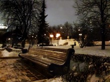 зимой в парке / холодно