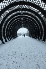 Мост любви / зима свадьба холодно