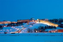 Нижний Новгород. Фотография верхней части города со льда / Отключите обязательное комментирование!