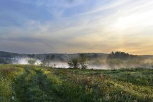 Утро на Щаре / Рассвет туманным утром.