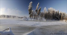 Зимняя морозная панорама. / Прошлой зимой на Вуоксе.
