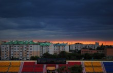&nbsp; / Вид из окна гостиницы спорт город Пинск