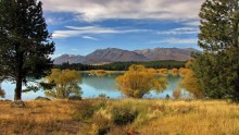 Золотая осень на озере Текапо / Снимок сделан в апреле 2011 года на Южном острове Новой Зеландии.