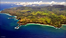 С высоты птичьего полёта... / Гавайи, о. Кауаи, Тихий океан