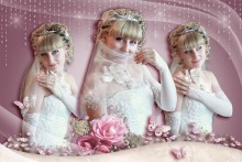 Невеста / Коллаж-рамка из трех фотографий. Фото были не мои ;)