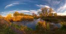 Вечер Осенней Реки / пейзаж