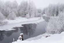 Времена года - февральская / на том же месте - старый мостик.