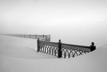 Пограничье. / Ярославль,сезон пршедшей зимы,набережная реки Волга,минус 35 и сильный туман.