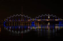 Железнодорожный мост. / Зимним вечером на набережной Даугавы