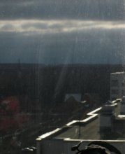 Ноябрьский вечер / вид из окна