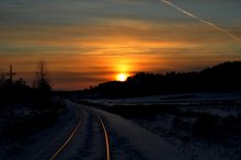 На исходе дня / Огненный закат перед морозной ночью