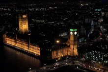 Вечерний Лондон / снимок сделан с кабины колеса обозрения(London Eye)