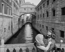 открытки / Венеция, мост вздохов, карнавал, маски