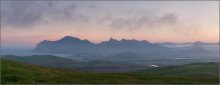Догорающий день над Карадагом / Крым, закат. Окрестности Коктебеля