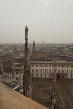 Дождь в Милане / Вид с крыши собора Дуомо