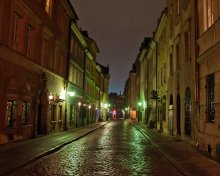 Старый город в полночь. / Прогуливаясь по ночной Варшаве.
