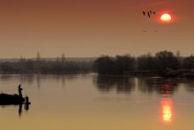 весенний восход солнца / река Березина