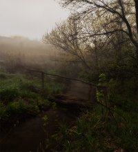 Мост в туман / Макеевка, утро весной 2012