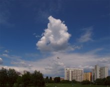 небесная / небо, облака, самолет