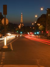 Tour Eiffel / Ночной вид со стороны Монтпарнасса.