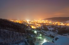 Моркваши / вид на  ночной Жигулевск с Лысой горы.