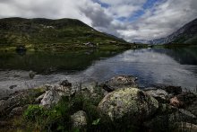 &nbsp; / Норвегия,июль,фьорд,горы,облака.