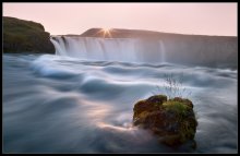 Водопады Исландии / вечерний режим,серый фильтр на 8