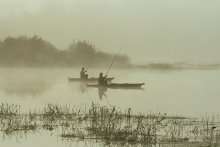 Синхронный заброс. / Утренняя рыбалка в районе села Мигея. Река Южный Буг.