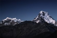 &nbsp; / Вершина Аннапурна (Annapurna South 7219 m)  
кадр после заката полный размер без кропа