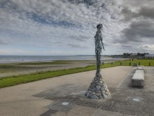 ...Laytown beach... / Voyager sculpture