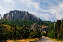 Вечерело / Крым, дорога на Щебетовку