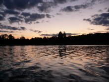 Озеро Струсто (Браслав) / Снимок из лодки на вечерней рыбалке
