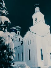 Кафедральный Свято-Никольский собор / Ночной вид Свято-Никольского собора в городе Бобруйск