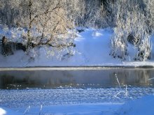 Зимний день. / Река в зимнем убранстве.
