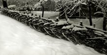 забор - косичка / в снегу