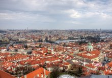 Прага в ХДР / Вид со смотровой площадки собора Св. Витта